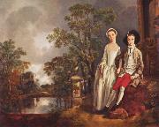 GAINSBOROUGH, Thomas Portrat des Heneage Lloyd und seiner Schwester oil painting reproduction